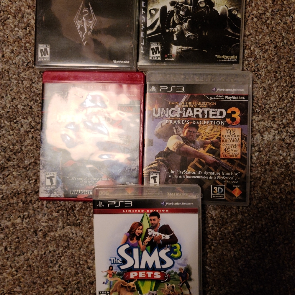 Lot of 5 Sony Playstation 3 (PS3)
